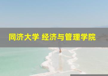 同济大学 经济与管理学院